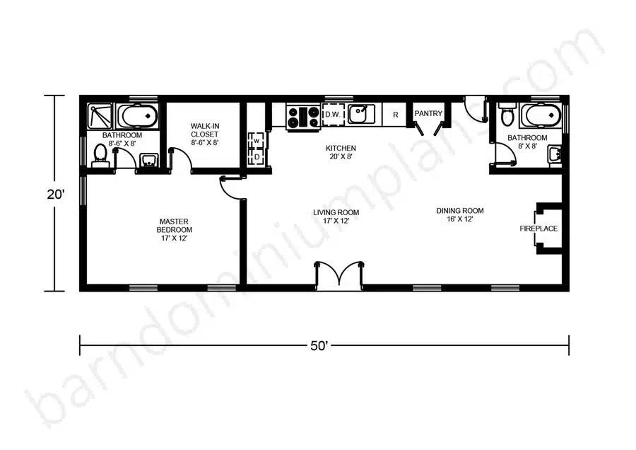 Tiny House Barndominium Designs 3 BCO-40077