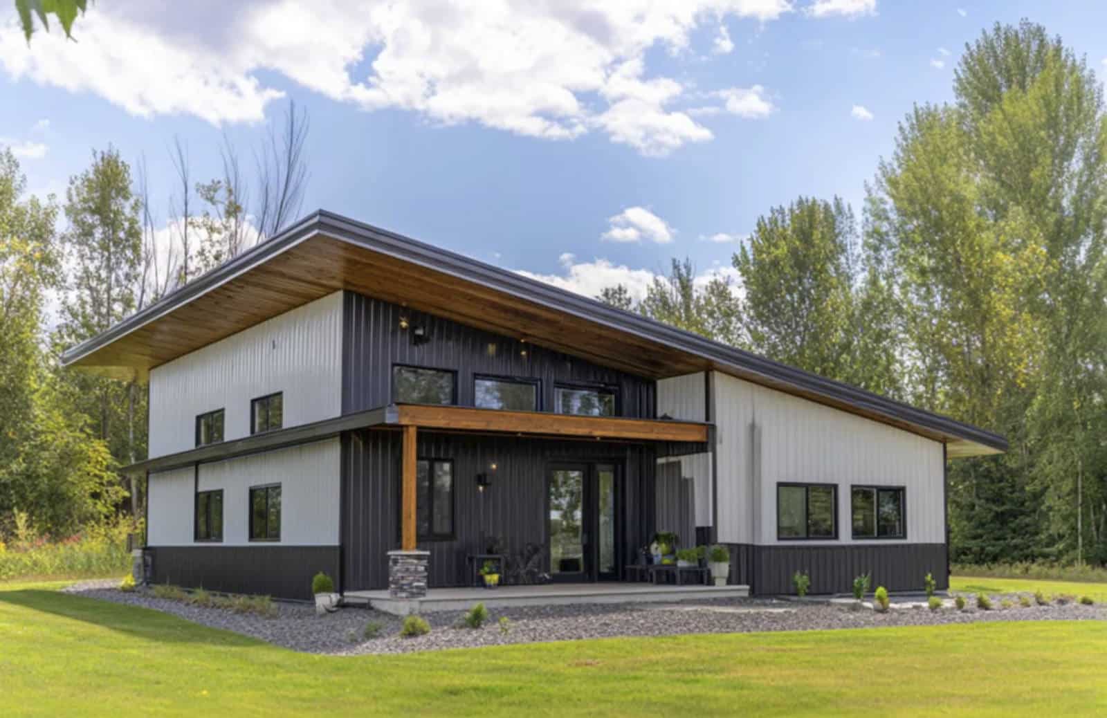 single slope barndominium floor plan