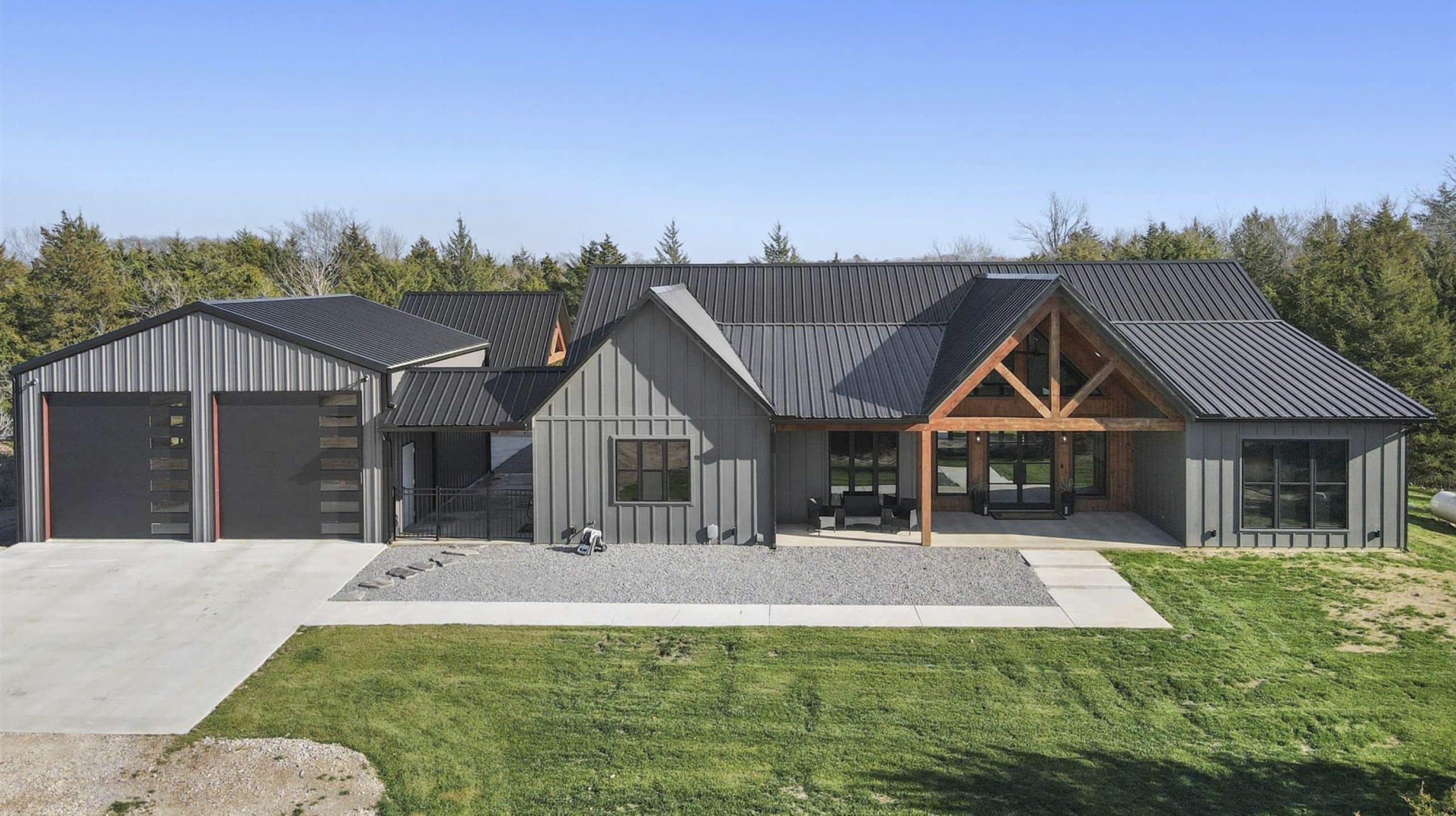 barndominum with breezeway house plans