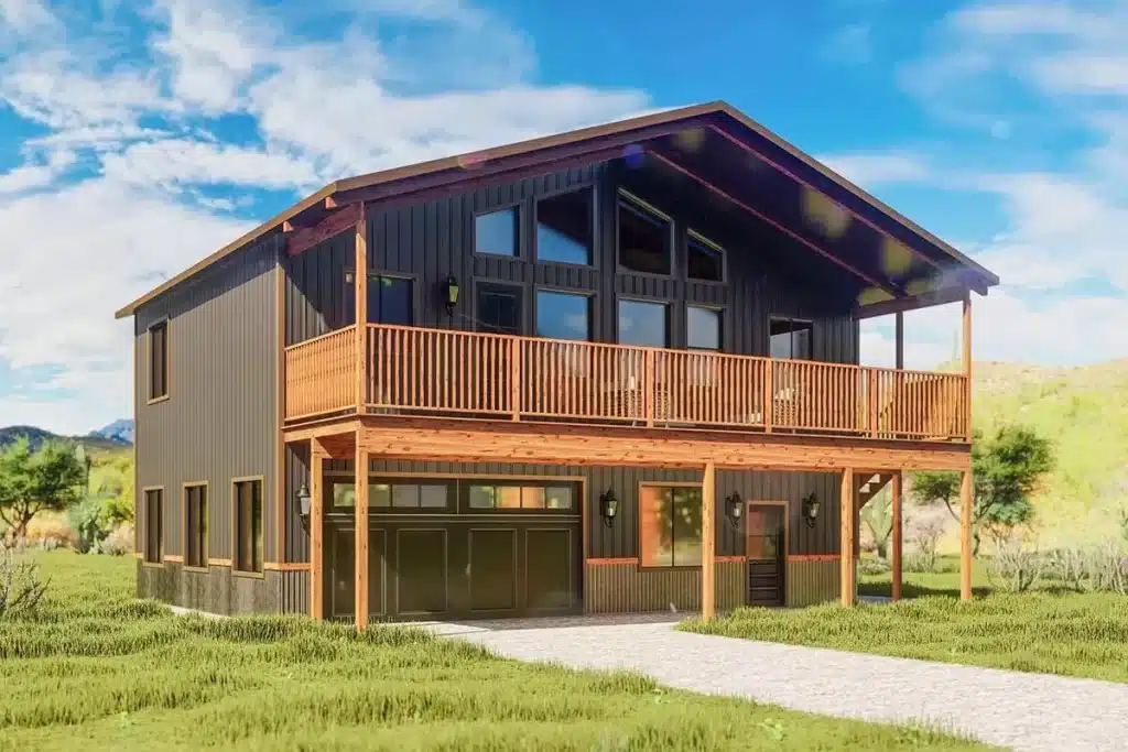 1,200 sq ft barndo house plan