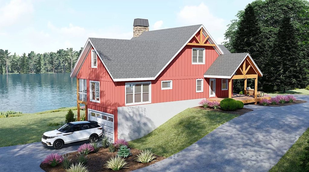 barndominium lake house plan