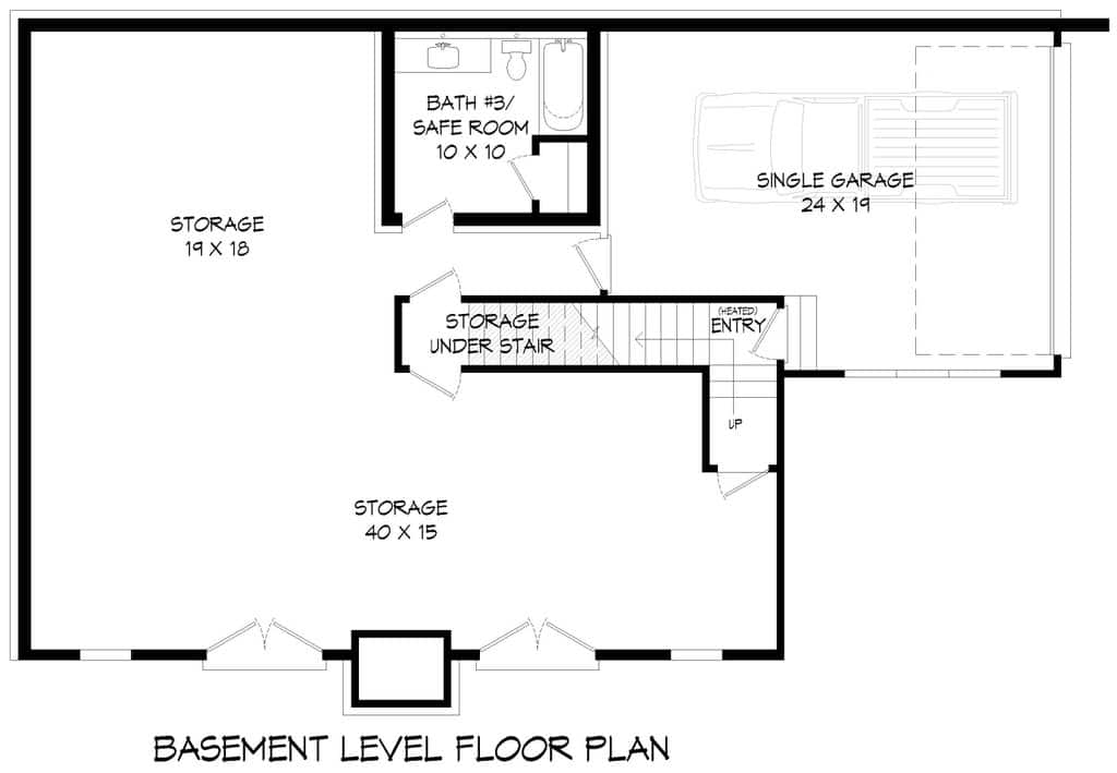 lake house with basement