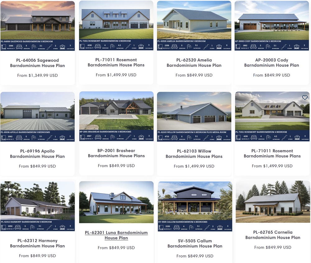 texas barndominium plans and prices