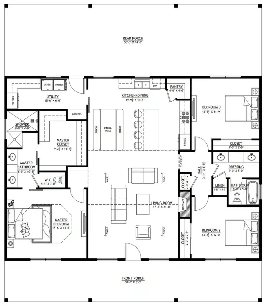 1,800 sq ft barndominium plan