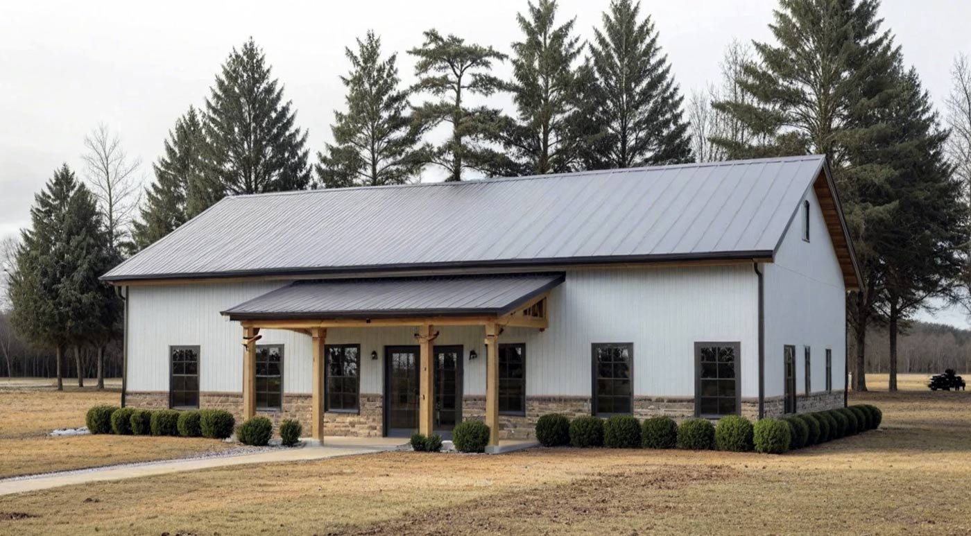 1 story ranch style barndominium floor plans