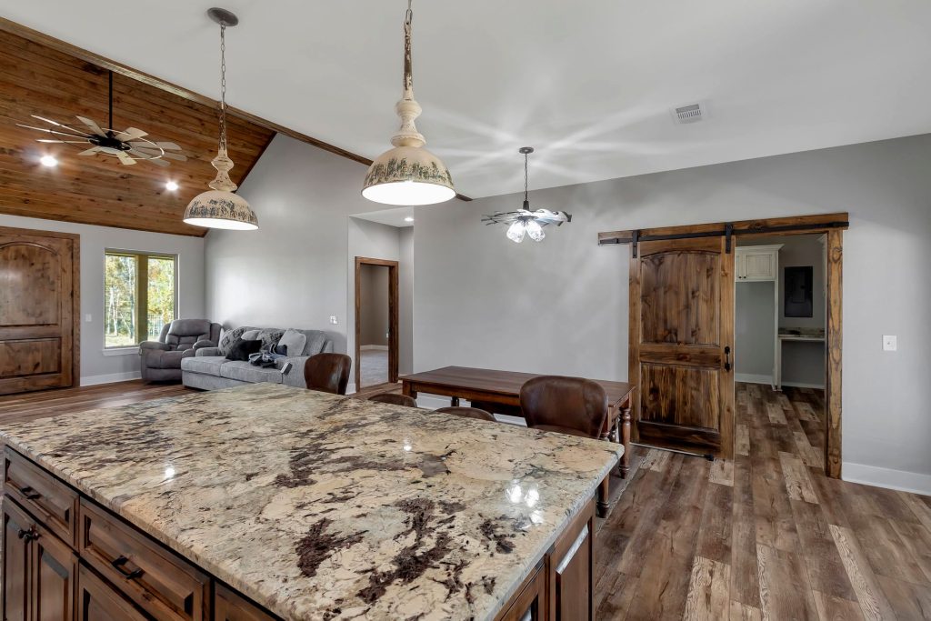 Radcliffe (RP-10002) Barndominium Floor Plan — 3 Bed, 2 Bath, 1,800 Sq Ft 5 Radcliffe RP-10002 vaulted ceiling detail, second view — clear-span barndominium interior