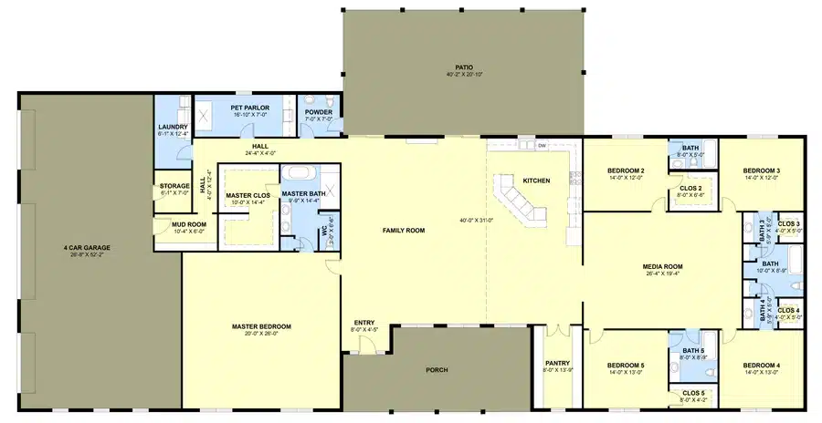 50×100 Barndominium Floor Plans & Cost (5,000 Sq Ft) 5 willow plan